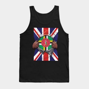 Dominica Flag Great Britain Flag Ripped - Gift for Dominican From Dominica Tank Top